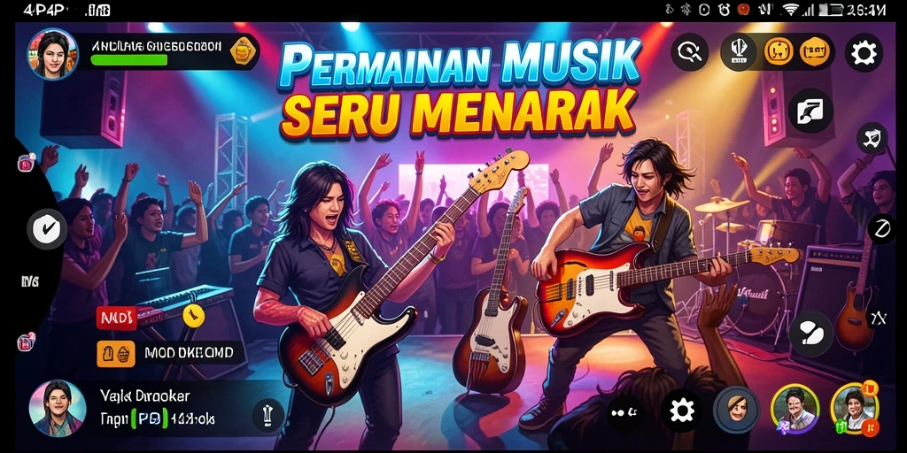 Tampilan gameplay 4P4P yang menarik dan interaktif.