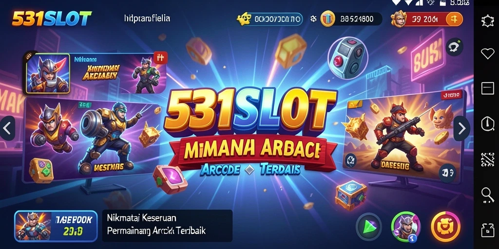 Tangkapan layar utama 531SLOT menampilkan gameplay arcade yang seru.