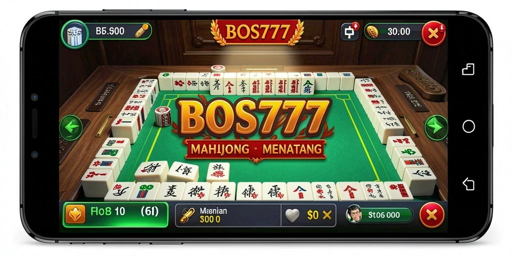 Tampilan gameplay menarik dari BOS777, permainan Mahjong yang seru.