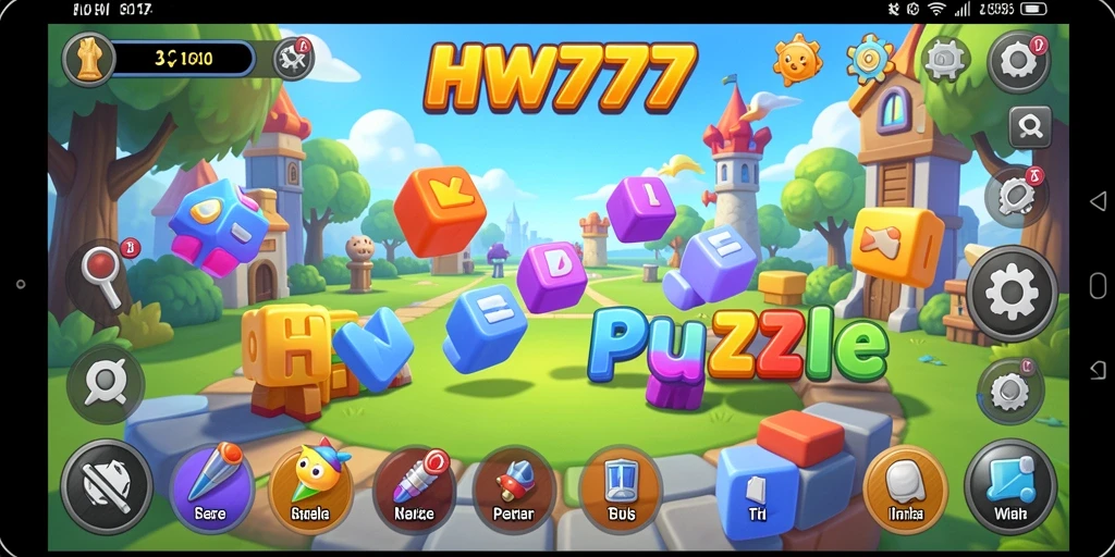 Tampilan menarik permainan puzzle HW777 dengan gameplay yang mengasyikkan.