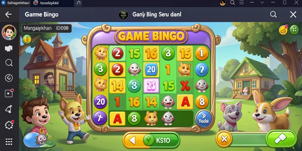 Screenshot gameplay ID098 menampilkan serunya bermain Bingo.