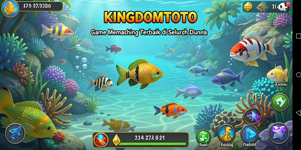 Tampilan gameplay KINGDOMTOTO yang memukau saat memancing.