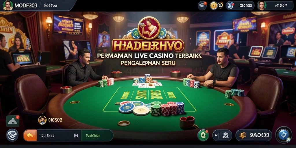 Tampilan gameplay Live Casino yang seru dan interaktif di MODE303.