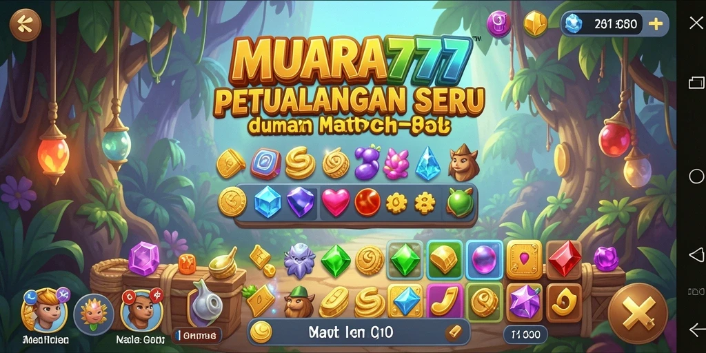 Gameplay seru dalam game Match-3 dengan grafis menawan.