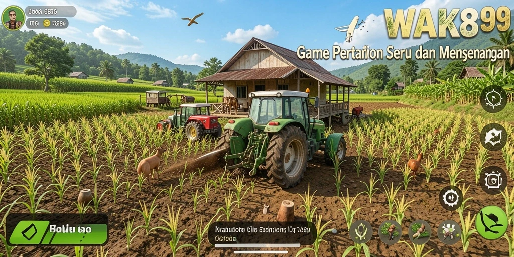Screenshot utama WAK89 menampilkan gameplay seru dalam pertanian.