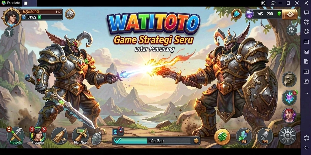 Tampilan gameplay strategis yang mendebarkan di WATITOTO.