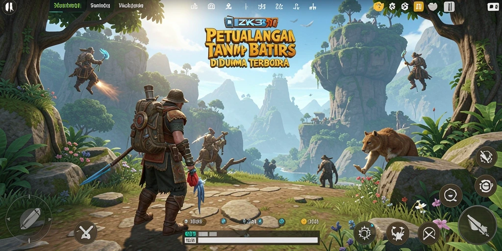 Gameplay ZK3 menampilkan eksplorasi dunia terbuka yang menakjubkan.